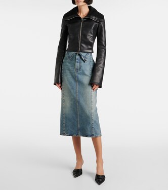Falda midi de denim | McQueen