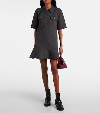 Striped cotton polo dress | Ganni