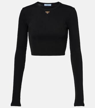 Top cropped in maglia | Prada