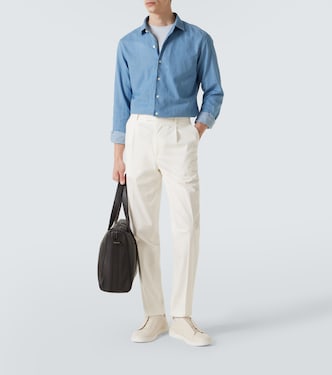Camicia di jeans in cotone e lino | Zegna