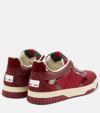 Web Stripe绒面革边饰运动鞋 | Gucci