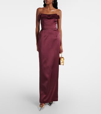 Sisu bow-detail satin gown | The New Arrivals Ilkyaz Ozel