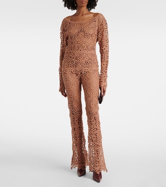 Off-shoulder cotton-blend top | Norma Kamali