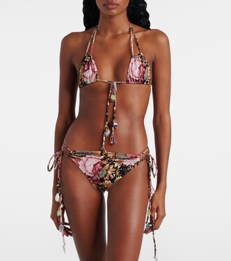 Embellished floral bikini top | Chloé