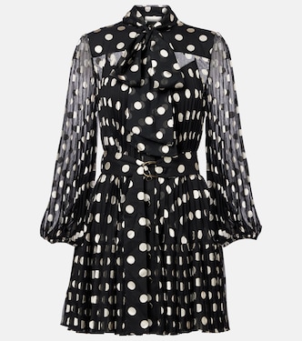 Polka-dot pleated minidress | Zimmermann