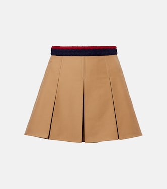 Pleated cotton miniskirt | Moncler