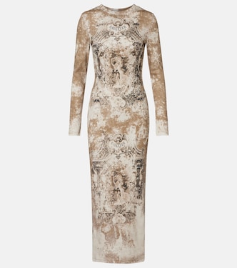 Médaillon cotton-blend jersey midi dress | Jean Paul Gaultier
