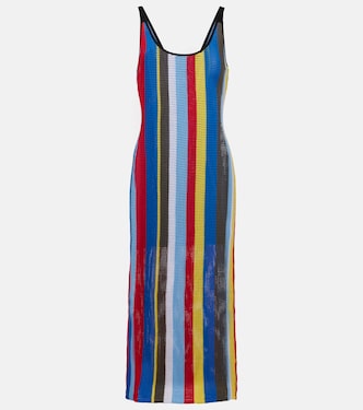 Jessica striped crochet midi dress | Staud