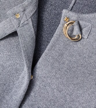 Logo cotton and wool cape | Chloé Kids