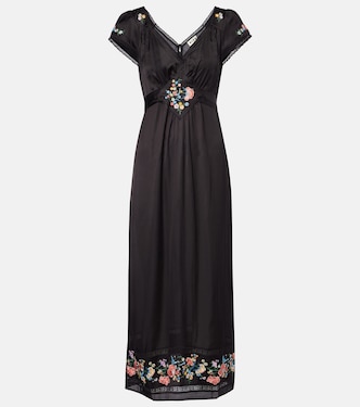 Carey floral satin maxi dress | Rixo