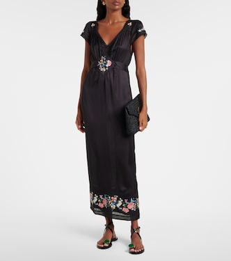 Carey floral satin maxi dress | Rixo