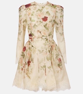 Robe Hypnotic en lin et soie à fleurs | Zimmermann