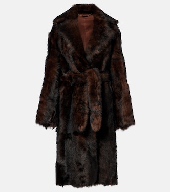 Uma shearling wrap coat | Nour Hammour