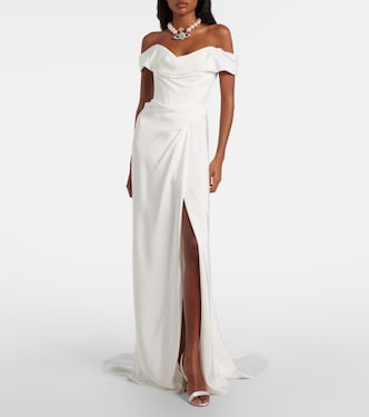 Bridal Off-Shoulder-Robe Mabel aus Seide | Vivienne Westwood