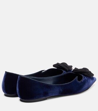 I Love Vivier Rose velvet ballet flats | Roger Vivier