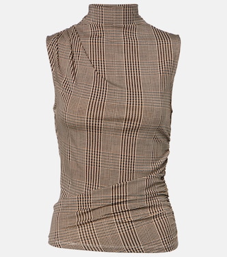 Mylie houndstooth jersey top | Veronica Beard