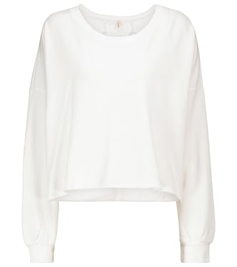 Cutout cotton-blend terry sweatshirt | Lanston Sport