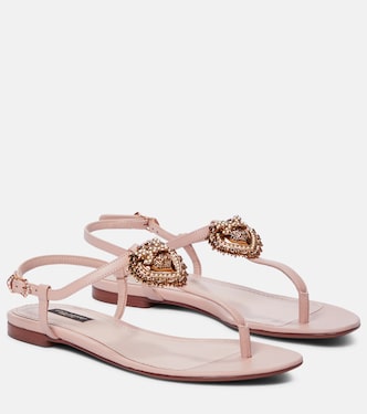 Sandali infradito Devotion in pelle | Dolce&Gabbana