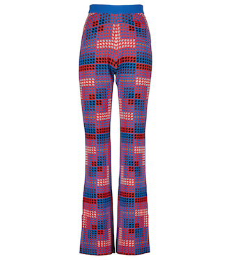 High-rise flared jacquard pants | Rabanne