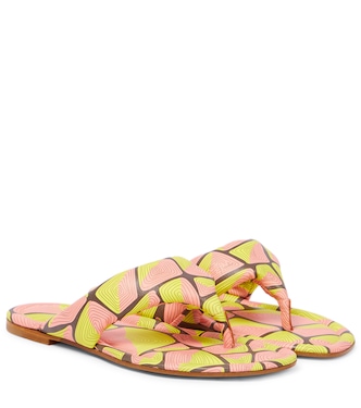 Sandali infradito in pelle con stampa | Pucci