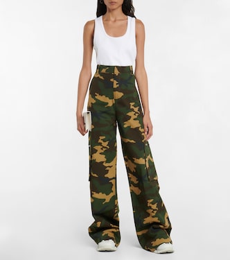 Pantalon cargo ample imprimé en coton mélangé | Amiri
