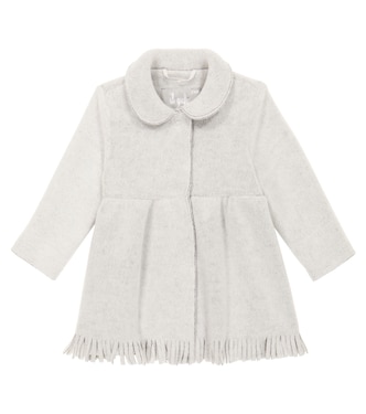 Baby - Cappotto in misto lana con frange | Il Gufo
