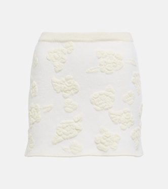 Embroidered high-rise wool-blend miniskirt | Magda Butrym