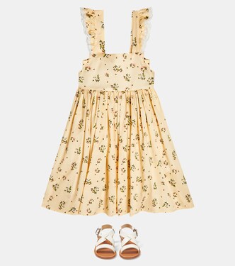 Abito in cotone con pizzo e stampa | Paade Mode