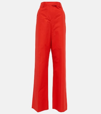 Pantaloni a vita alta e gamba larga in cotone | Valentino