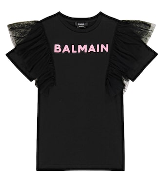 Cotton jersey T-shirt dress | Balmain Kids