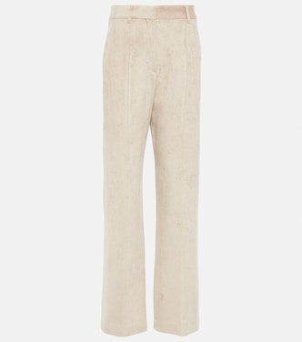 Pantalones anchos en pana de tiro alto | Brunello Cucinelli