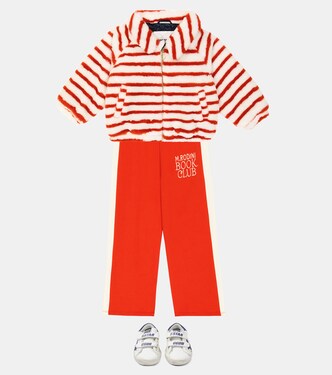 Striped faux fur jacket | Mini Rodini