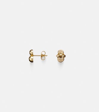 Boucles d'oreilles Audrey Double Stud Small en or 18 ct et diamants | Melissa Kaye