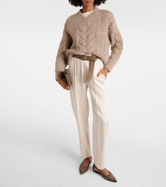High-rise tapered pants | Brunello Cucinelli
