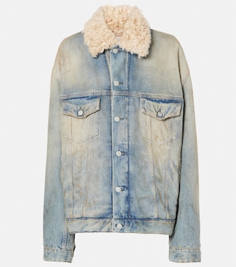 Chaqueta Roberta de denim con borrego sintético | Acne Studios