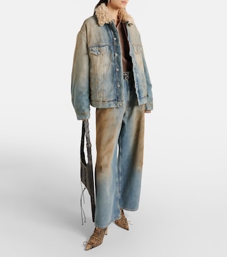 Chaqueta Roberta de denim con borrego sintético | Acne Studios