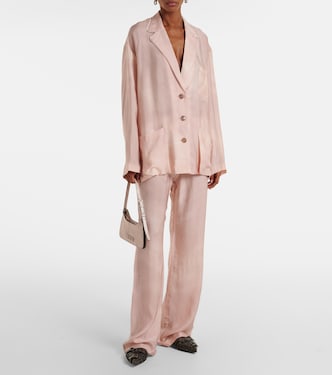 Printed twill wide-leg pants | Acne Studios