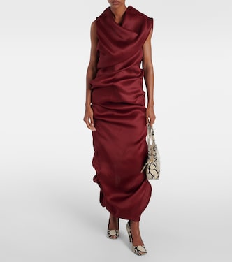 Luola draped silk top | Khaite