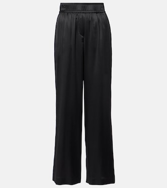 Pantaloni a gamba larga in misto seta | Brunello Cucinelli