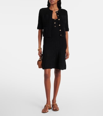 Cárdigan cropped en mezcla de algodón | Gucci