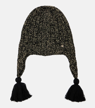 Gorro VLogo de Lurex® con flecos  | Valentino