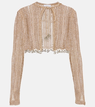 Crochet embellished cropped cardigan | Rabanne