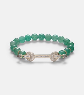Chakra 18kt gold bracelet with gemstones | Ananya