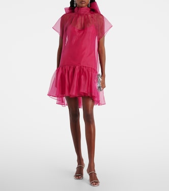 Beaux bow-detail organza minidress | Simkhai