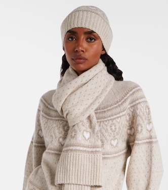 Avers Fair Isle cashmere beanie | Khaite