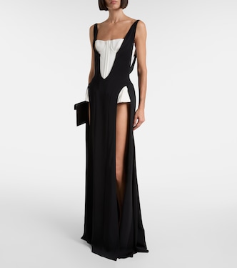 re/edit crêpe corset gown | Mugler