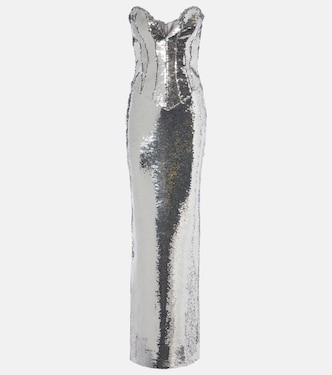 Robe longue top bustier Azzura à sequins | The New Arrivals Ilkyaz Ozel