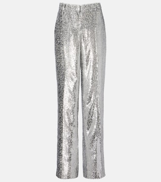 Fil coupé lamé wide-leg pants | Stella McCartney