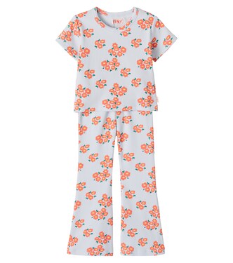 Set de top y pantalones de algodón floral | Tinycottons