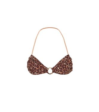 Top bikini Lira a stampa leopardo | Tropic of C